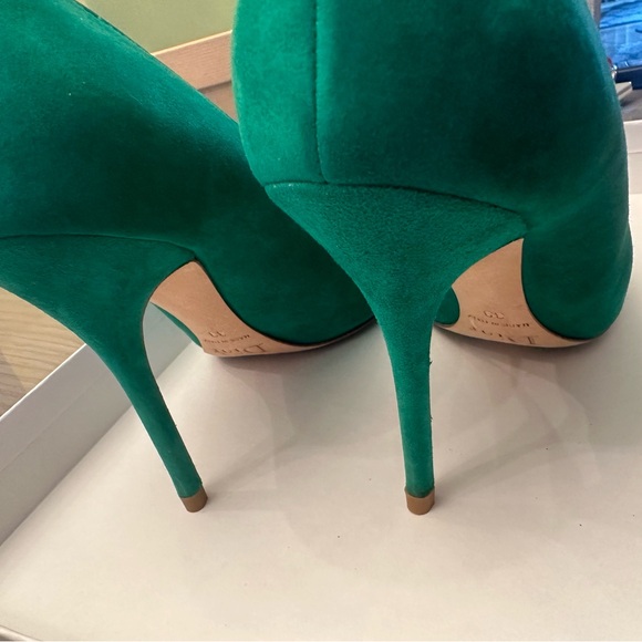 Christian Dior Emerald Suede Pointed Toe Pumps - Picture 6 of 10